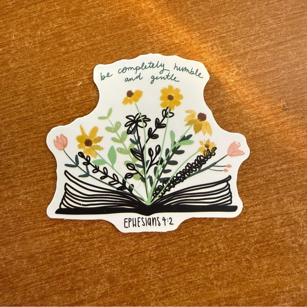 Floral Scripture Sticker - Picture 1 of 1